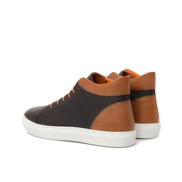DapperFam Cassian in Nailhead / Black / Cognac Sartorial and Pebble Grain