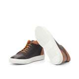 DapperFam Cassian in Nailhead / Black / Cognac Sartorial and Pebble Grain