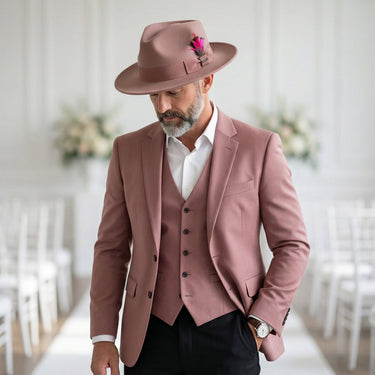 Ferrecci Crushable in Dusty Pink Australian Wool Fedora