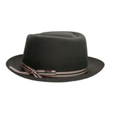 Fernandez y Roche Irving in Grey Fur Felt Fedora Made in Spain
