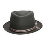 Fernandez y Roche Irving in Grey Fur Felt Fedora Made in Spain