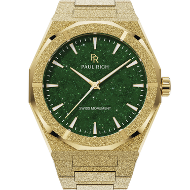 Paul Rich US Frosted Star Dust II Gold Green Watch in Quartz