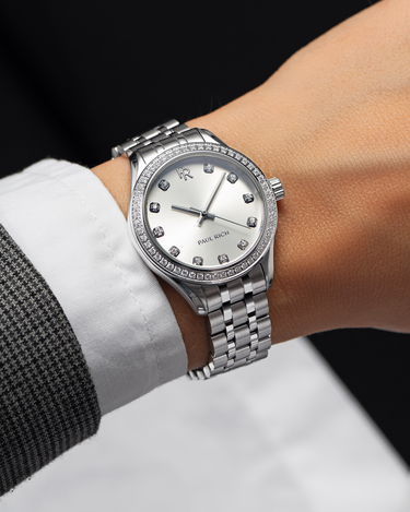 Paul Rich US Crystelle Silver Quartz Watch