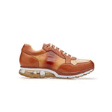 Gino in Antique Brandy / Bone Genuine Ostrich Leg and Soft Calf Sneaker