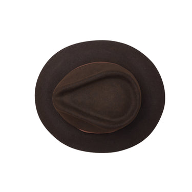 Bellissimo Jones in Chocolate Brown Fur Felt Fedora