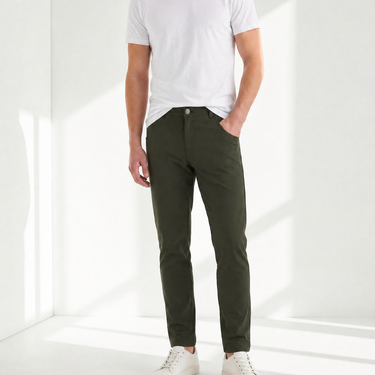 NEW & UPDATED Super - Stretch Men's Chinos //Casual// Olive - Performance Collection