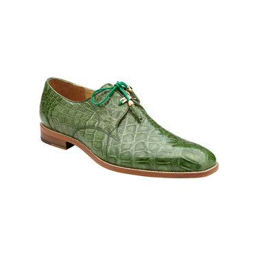 Belvedere Lago in Pistachio Genuine Alligator Oxfords