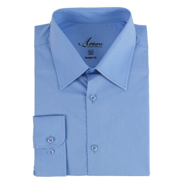 Modern Fit Dress Shirt in Lt Blue in Light Blue
