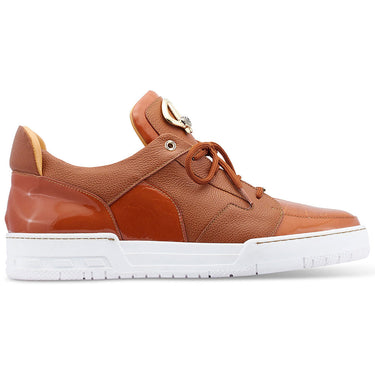 Mauri 8412/1 Boss Crocodile / Patent / Leather Sneakers (MA5444) - Cognac