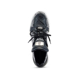 Mauri Supreme 8440/1 Crocodile / Fabric / Leather Sneakers (MA5490) - Black/Grey/Black/Black