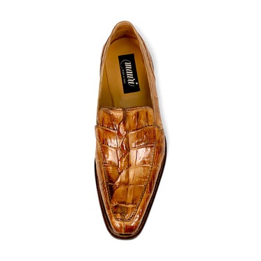 Mauri Orefici 4770/1 Crocodile / Nappa Slip-On Loafer (MA5665) - Cognac