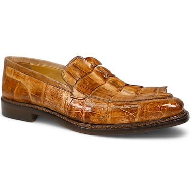 Mauri Orefici 4770/1 Crocodile / Nappa Slip-On Loafer (MA5665) - Cognac