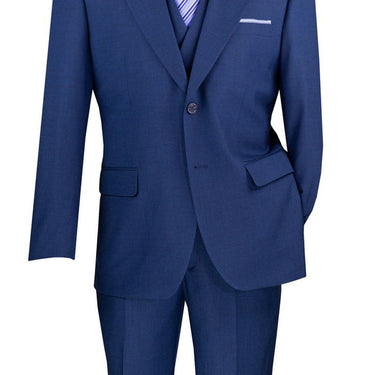Vinci Navy Modern Fit 3 Piece Suit - MV2K-2