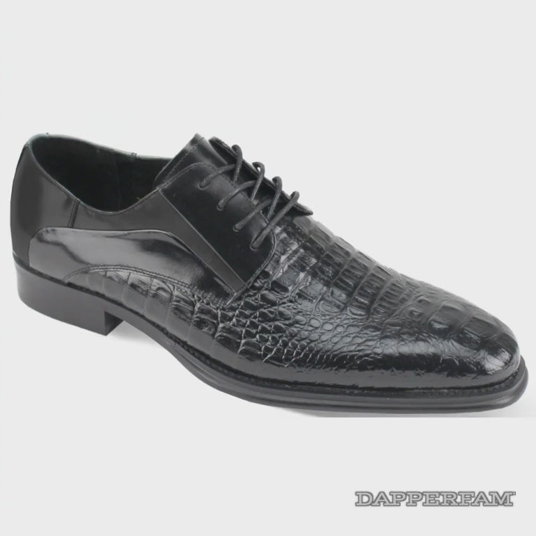 Giovanni Shane crocodile-embossed oxford - 360 degree rotating product video