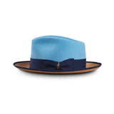 Bellissimo Duke Two Tone in Powder Blue and Camel Wool Fedora