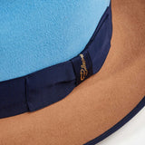 Bellissimo Duke Two Tone in Powder Blue and Camel Wool Fedora