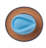 Bellissimo Duke Two Tone in Powder Blue and Camel Wool Fedora