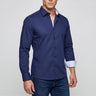 Alexander Button-Up Shirt With Contrast Details // Navy // Contemporary Fit (Regular)