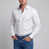 Robert Button-Up Shirt With Contrast Details // White // Contemporary Fit (Regular)