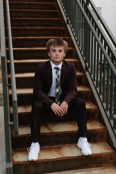 Spruce Plaid - Men's Tie — view 7