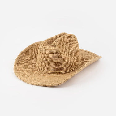 Ames Packable Straw Cowboy Hat in Natural
