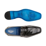 Belvedere Tornado American Alligator and Italian Calf Leather Loafer in Black