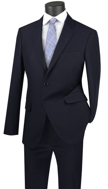 Vinci Navy Regular Fit 2 Piece Suit - 2PP