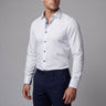 Christopher Button-Up Shirt With Contrast Details // White // Contemporary Fit (Regular)