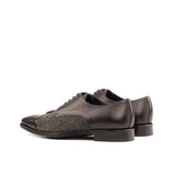DapperFam Vero in Nailhead / Black Men's Sartorial & Italian Full Grain Leather Derby