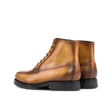 DapperFam Ryker in Cognac Men's Italian Leather Moc Boot
