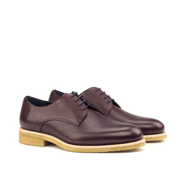 DapperFam Vero in Burgundy Men's Italian Full Grain Leather Derby in Burgundy
