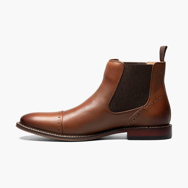 Stacy Adams Maury Mens Cap Toe Chelsea Boot in Chocolate