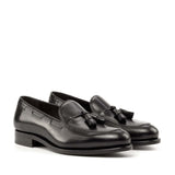 DapperFam Luciano in Black Men's Italian Leather Loafer in Black