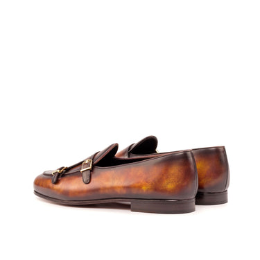 DapperFam Rialto in Fire Men's Hand-Painted Patina Monk Slipper in #color_