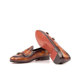 DapperFam Rialto in Fire Men's Hand-Painted Patina Monk Slipper