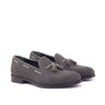 DapperFam Luciano in Grey Men's Lux Suede & Italian Leather Loafer in Grey
