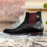 DapperFam Vesuvio in Black Men's Italian Leather Chelsea Multi Boot in Black