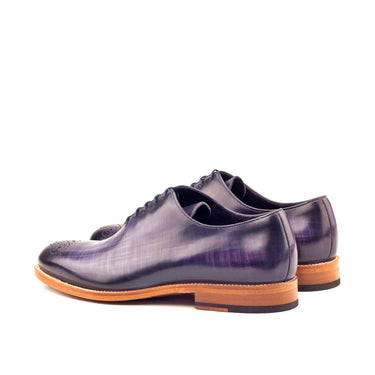 DapperFam Giuliano in Purple Men's Hand-Painted Patina Whole Cut in #color_