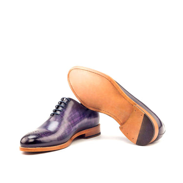 DapperFam Giuliano in Purple Men's Hand-Painted Patina Whole Cut in #color_