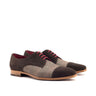 DapperFam Vero in Tweed / Green / Dark Brown Men's Sartorial & Flannel & Lux Suede Derby in Tweed / Green / Dark Brown