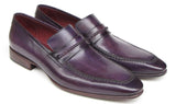 Paul Parkman Men's Handmade Leather Loafers in Purple