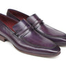 Paul Parkman Men's Handmade Leather Loafers in Purple
