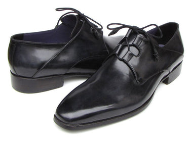 Paul Parkman Men's Ghillie Lacing Hand-Painted Leather Dress Shoes in Black
