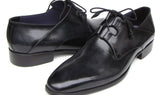 Paul Parkman Men's Ghillie Lacing Hand-Painted Leather Dress Shoes in Black