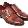 Paul Parkman Men's Leather Double Monkstraps in Camel & Light Brown in #color_