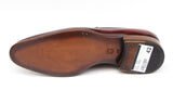 Paul Parkman Men's Hand-Painted Leather Tassel Loafers in Brown