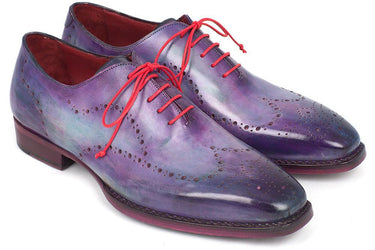 Paul Parkman Men's Goodyear Welted Wingtip Oxfords in Purple
