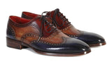 Paul Parkman Men's Wingtip Oxfords in Navy, Camel & Bordeaux
