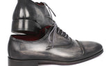Paul Parkman Men's Hand-Painted Captoe Leather Oxfords in Gray & Black