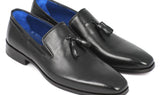 Paul Parkman Men's Leather Tassel Loafers in Black